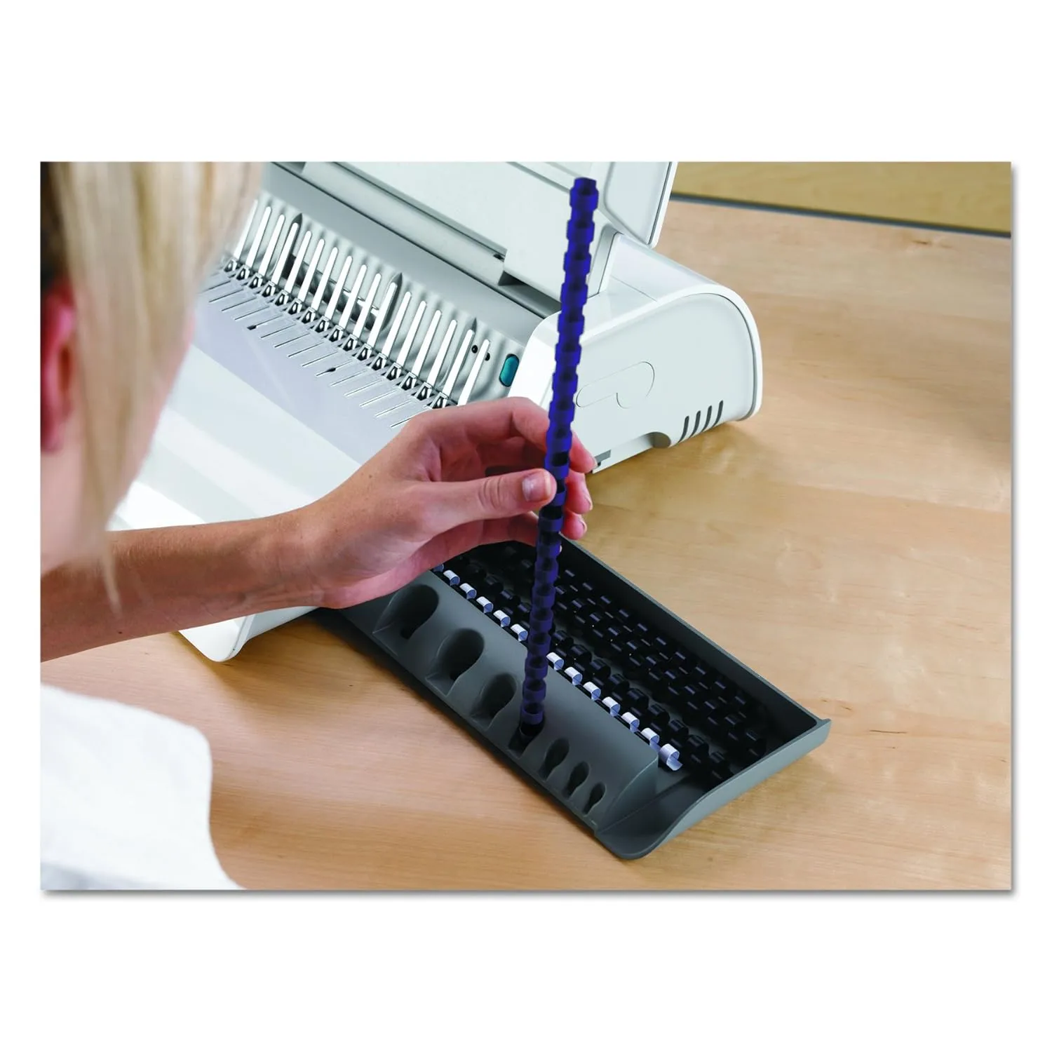 Fellowes Pulsar E Electric Comb Binding Machine with Starter Kit, White/Black (5216701)