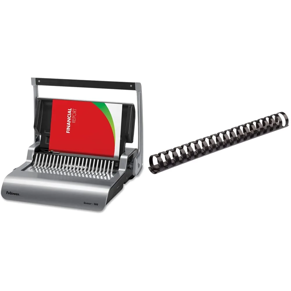 Fellowes Quasar+ 500 Manual Comb Binding Machine, 500 Sheet Capacity