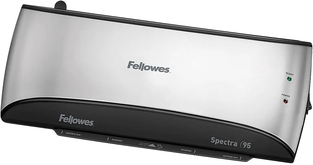 Fellowes® Spectra™ 95 Laminator With Combo Kit, 9 1/2" Entry Width, 3"H x 14 1/2"W x 7"D, Silver/Black