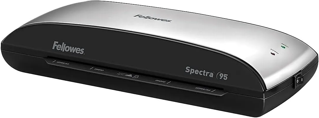 Fellowes® Spectra™ 95 Laminator With Combo Kit, 9 1/2" Entry Width, 3"H x 14 1/2"W x 7"D, Silver/Black