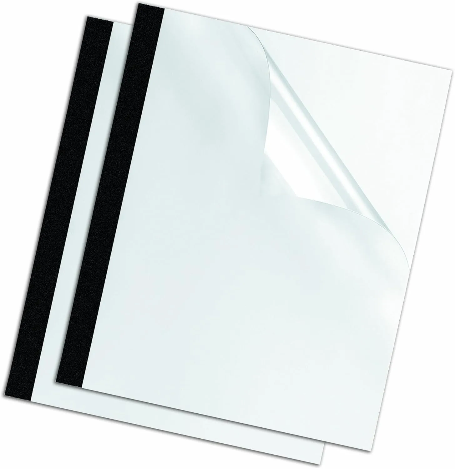Fellowes Thermal Presentation Covers, 3/8-Inch, Transparent Front, Linen Textured Black Back, 10 per Pack (5256101)