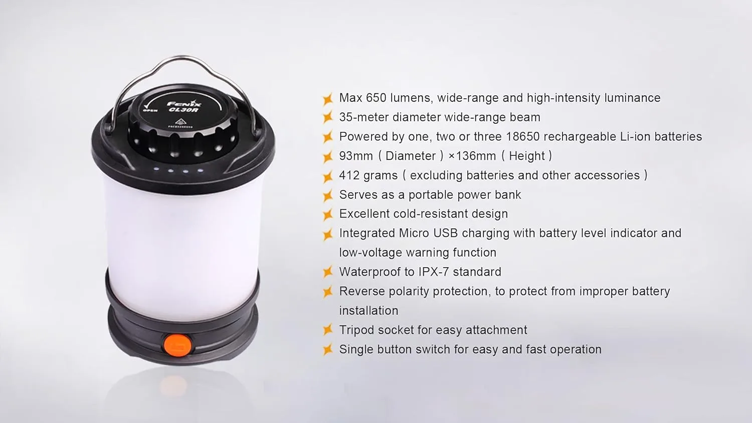 FENIX CL30R Rechargeable Camping Lantern