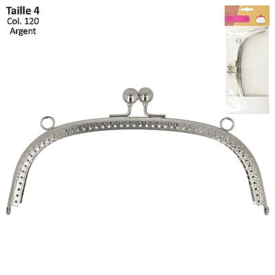 Chiusura in metallo per borse o pochette da 20x10 cm