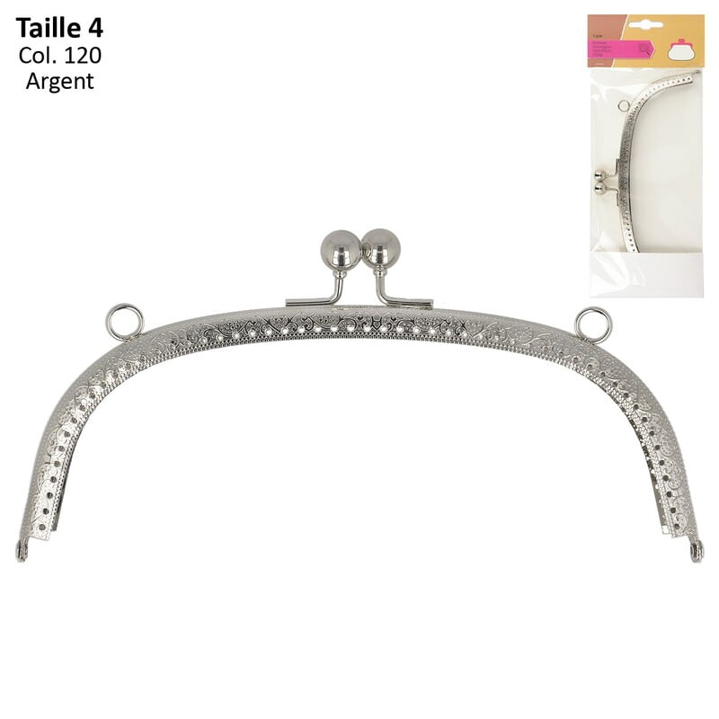 Chiusura in metallo per borse o pochette da 20x10 cm