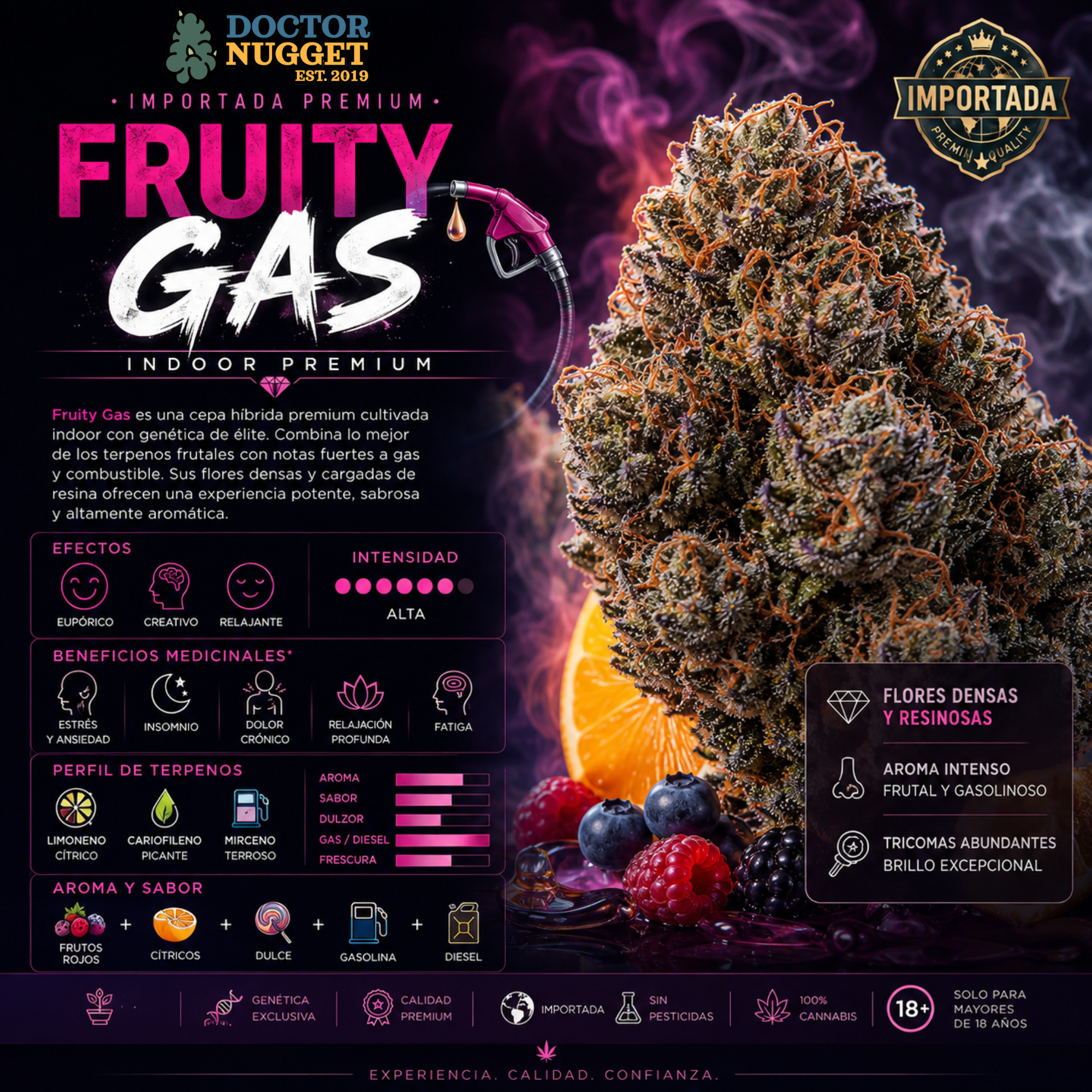 Dr. Nugget Fruity Gas THC Flor