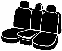 FIA SP87-36 BLACK Custom Fit Front Seat Cover Split Seat 40/20/40 - Poly-Cotton (Black)