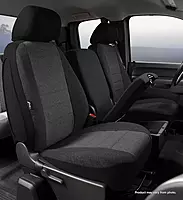 Fia OE38-37 Charc, Custom Fit Front Seat Cover, Split Seat 40/20/40 - Tweed (Charcoal)