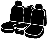 Fia OE38-37 Charc, Custom Fit Front Seat Cover, Split Seat 40/20/40 - Tweed (Charcoal)
