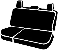 Fia SP82-68 Black Custom Fit Rear Seat Cover Split Cushion 60/40 - Polyester (Black)