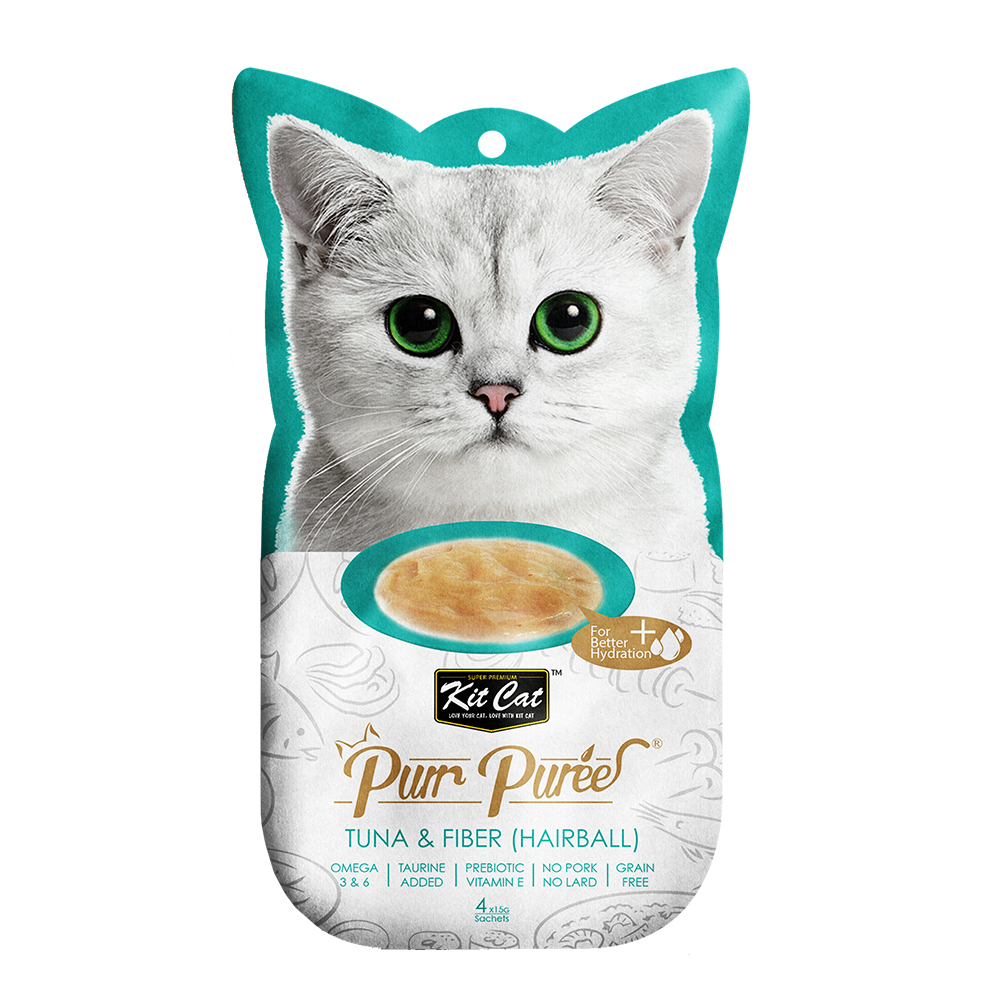 Kit Cat Puree Tuna & Fiber(Hairball) Kit Cat Puree Tuna & Fiber(Hairball)
