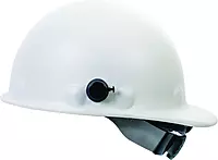 Fibre-Metal by Honeywell P2AQSW01A000 Super Eight Swing Strap Fiber Glass Cap Style Hard Hat with Quick-Lok, White, Medium