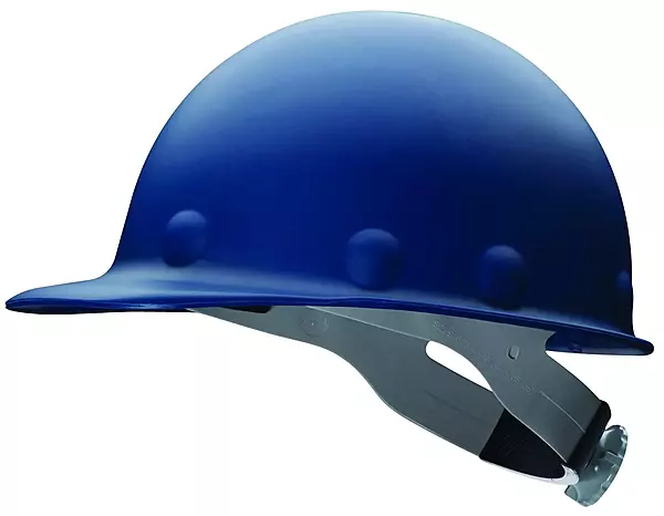 Fibre-Metal by Honeywell P2A Hard Hat with 8-Point Ratchet Suspension, Injection Molded Fiberglass, Blue (P2HNRW71A000)
