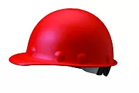 Fibre-Metal by Honeywell P2ARW15A000 Super Eight Ratchet Fiber Glass Cap Style Hard Hat, Red, Medium