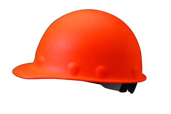 Fibre-Metal by Honeywell Super Eight Ratchet Fiber Glass Cap Style Hard Hat, Hi-Viz Orange (P2ARW46A000)