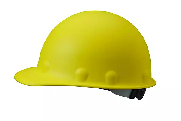 Fibre-Metal by Honeywell P2ARW02A000 Super Eight Ratchet Fiber Glass Cap Style Hard Hat, Yellow, Medium