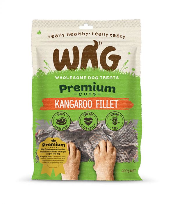 Wag Premium Cuts Kangaroo Fillet Dog Treats 50G Wag Premium Cuts Kangaroo Fillet Dog Treats 50G