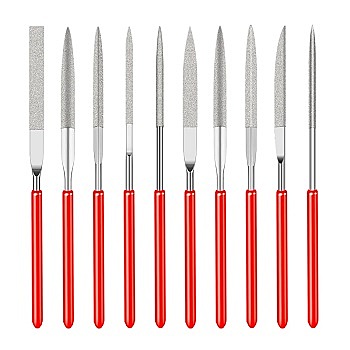 10Pcs Diamond Needle File Set 3x140mm 10Pcs Diamond Needle File Set 3x140mm