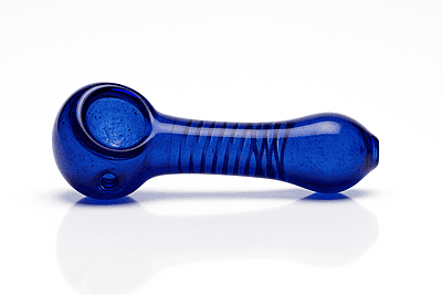 Pipa Vidrio Rayas Azul