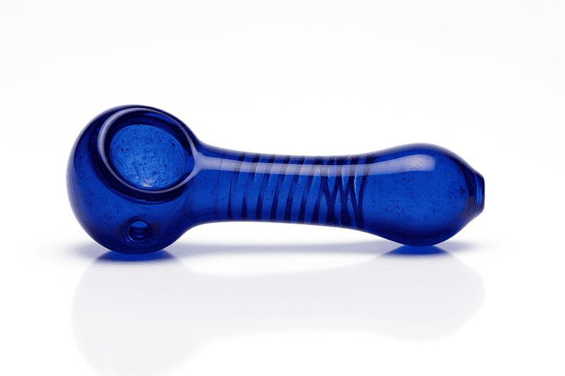 Pipa Vidrio Rayas Azul