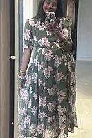 Olive Green georgette