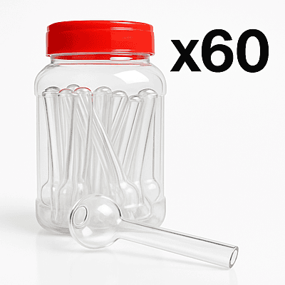 Pipa de Cristal Reforzada 60 piezas