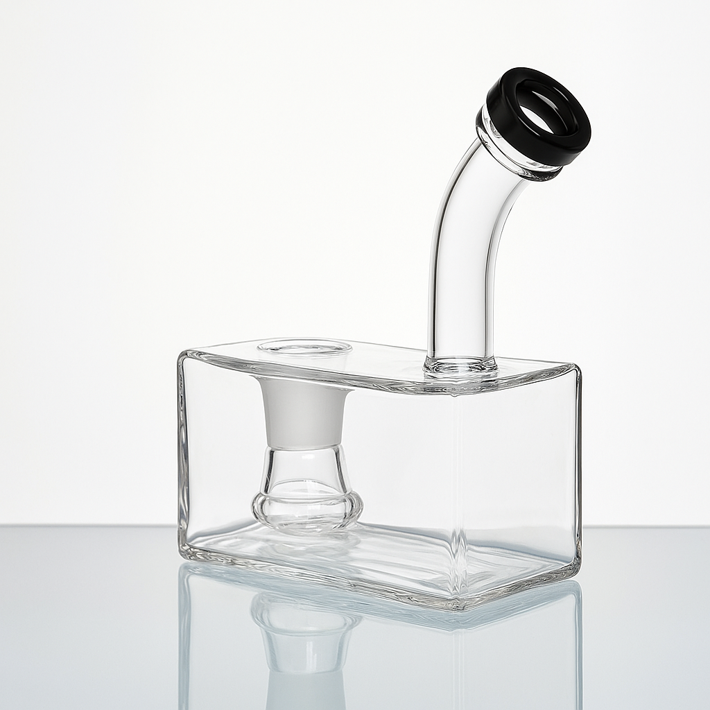 Bong Pyrex Bubbler Rectangular Generica 12 cm