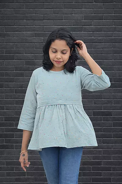 Peplum Grey