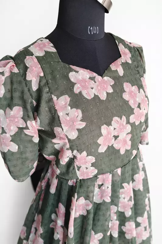 Olive Green georgette
