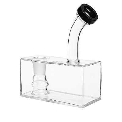 Bong Pyrex Bubbler Rectangular Generica 12 cm