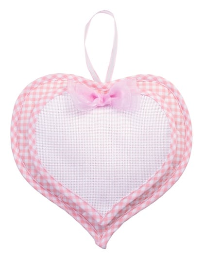 Fiocco Nascita Cuore Tela Aida Punto Croce