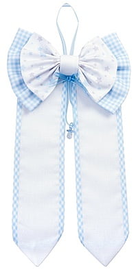 Fiocco nascita Stelline e Quadretti di Filet