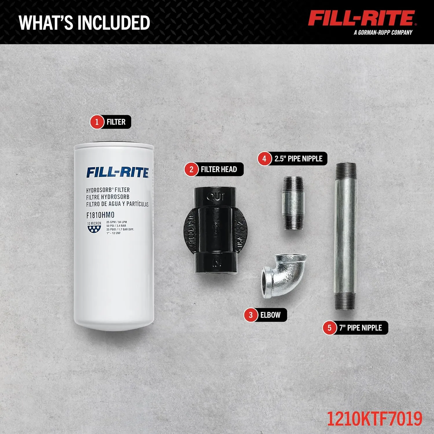 Fill-Rite Fuel Filter Kit 10 Micron 18 GPM