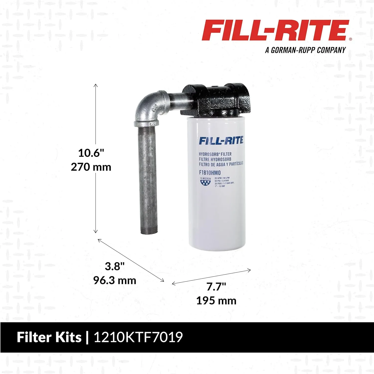 Fill-Rite Fuel Filter Kit 10 Micron 18 GPM