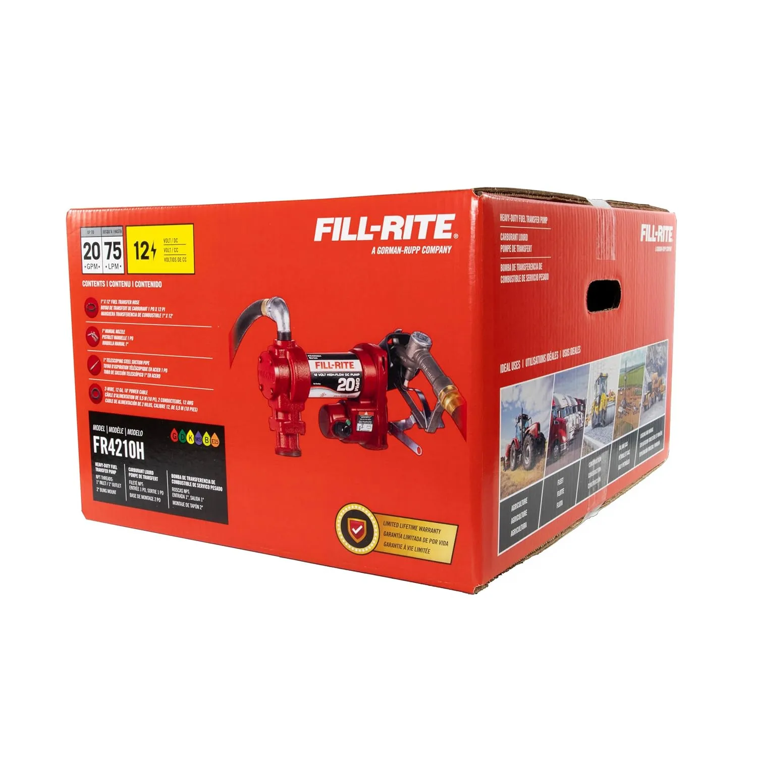 Fill-Rite 12V 20 GPM Fuel Transfer Pump (Rotary Vane)