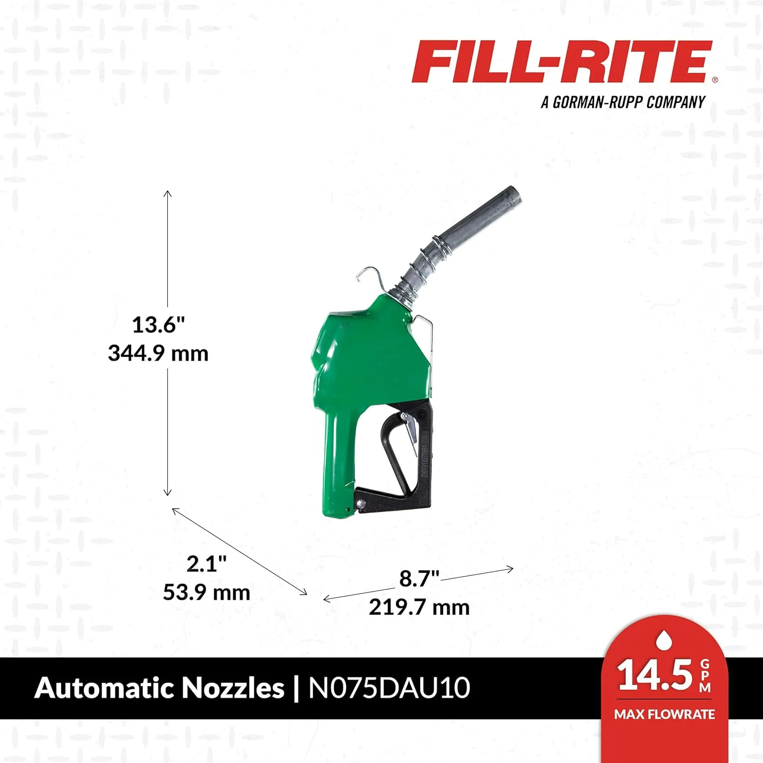 Fill-Rite N075DAU10 3/4" Automatic Nozzle (Green)