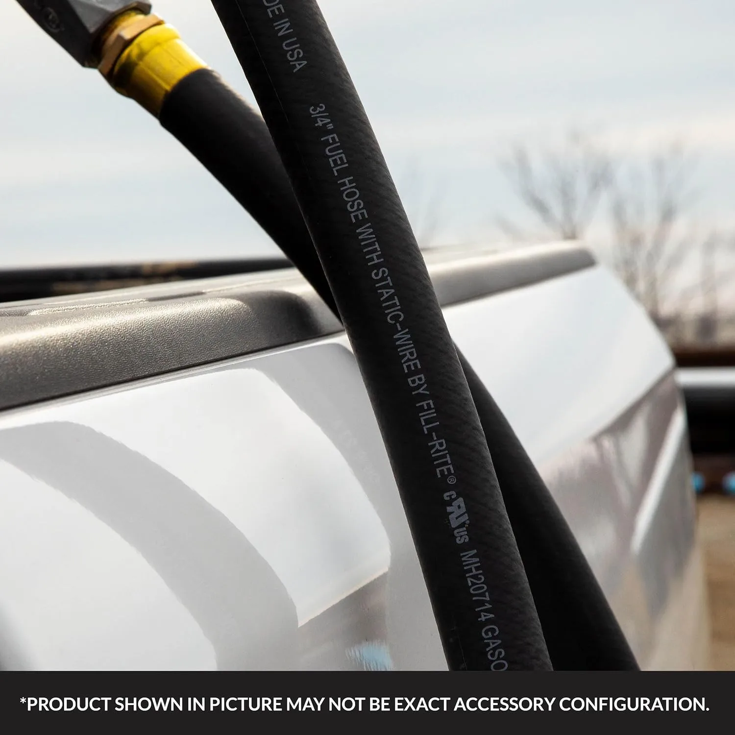 Fill-Rite FRH07512 3/4" x 12' Fuel Transfer Hose with Internal Spring Guards & Static Wire - Compatible with Gasoline