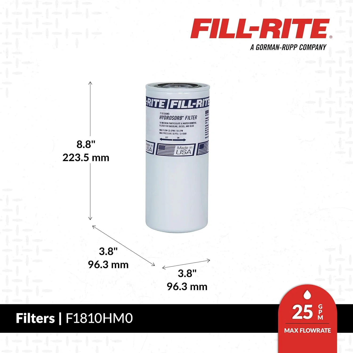 Fill-Rite Fuel Filters, Filter Heads & Installation Kit
