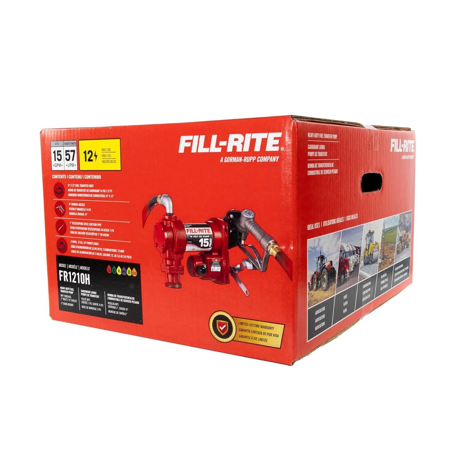 Fill-Rite FR1200 Series 12V 15 GPM Fuel Transfer Pump