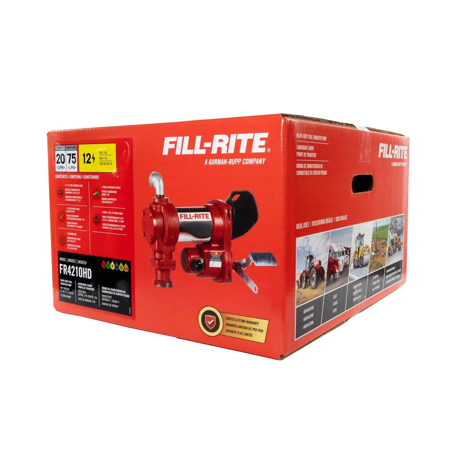Fill-Rite 12V 20 GPM Fuel Transfer Pump (Rotary Vane)