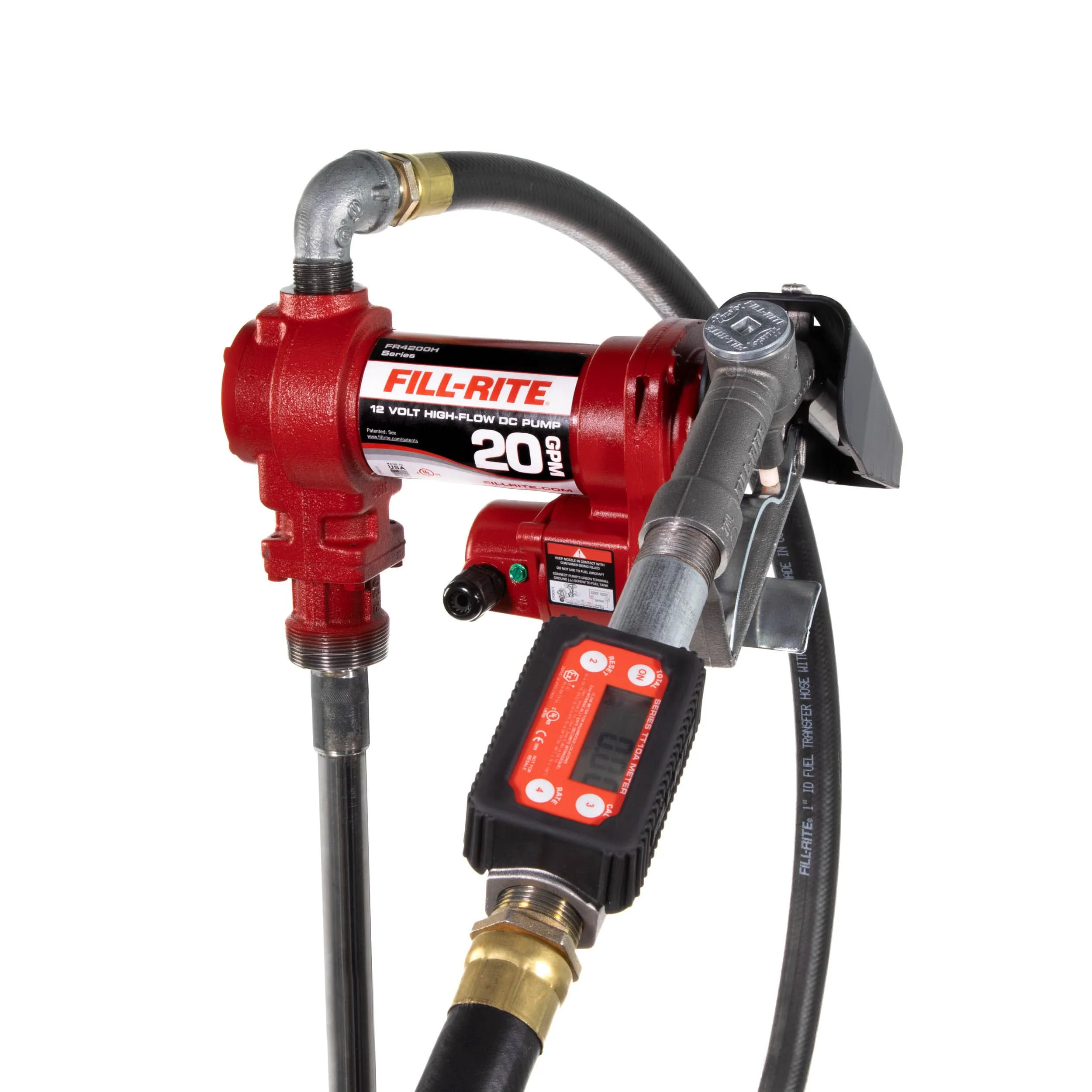 Fill-Rite FR4219H 12V 20 GPM Fuel Transfer Pump with Digital Meter