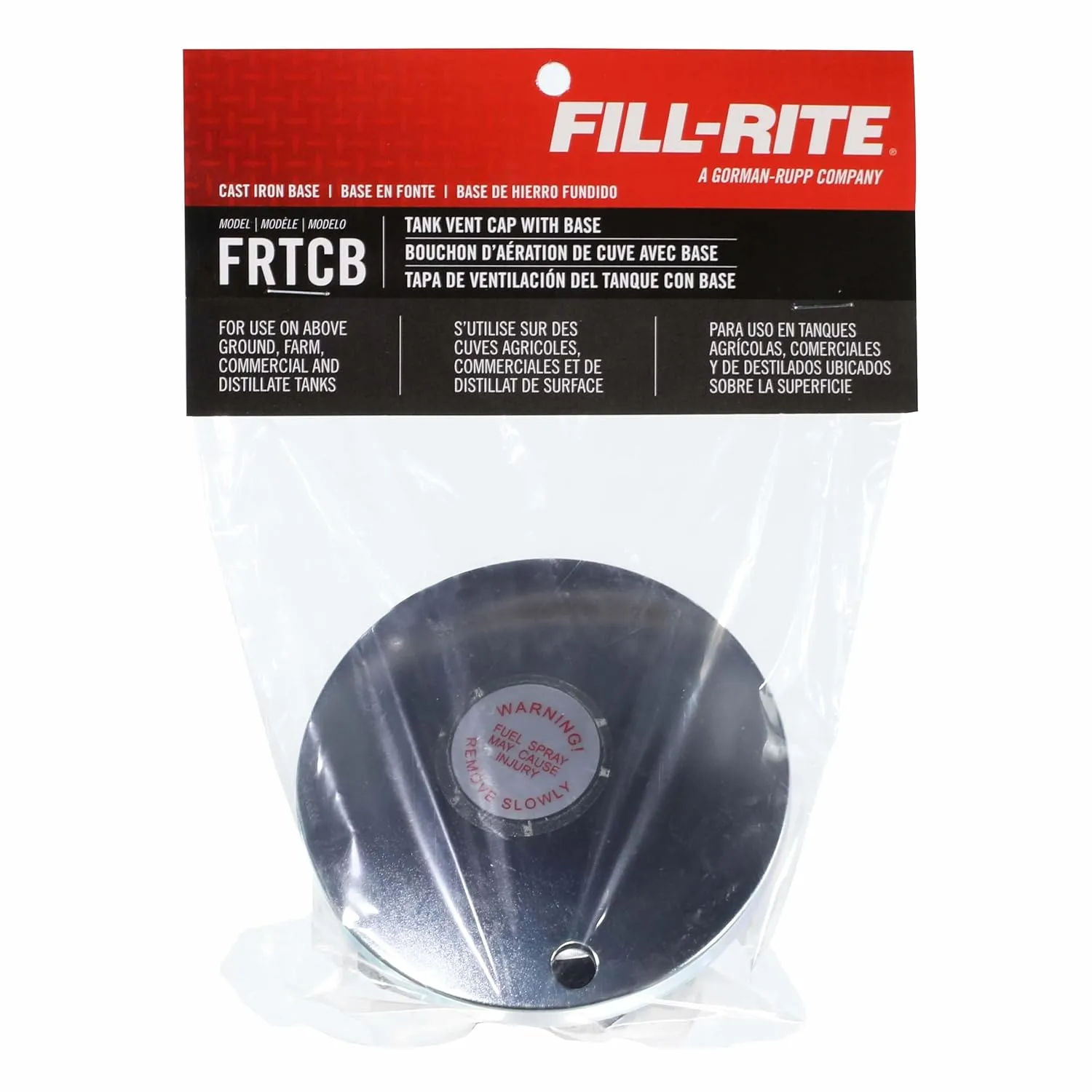 Fill-Rite FRTCB Vented Fill Cap with 2" Base