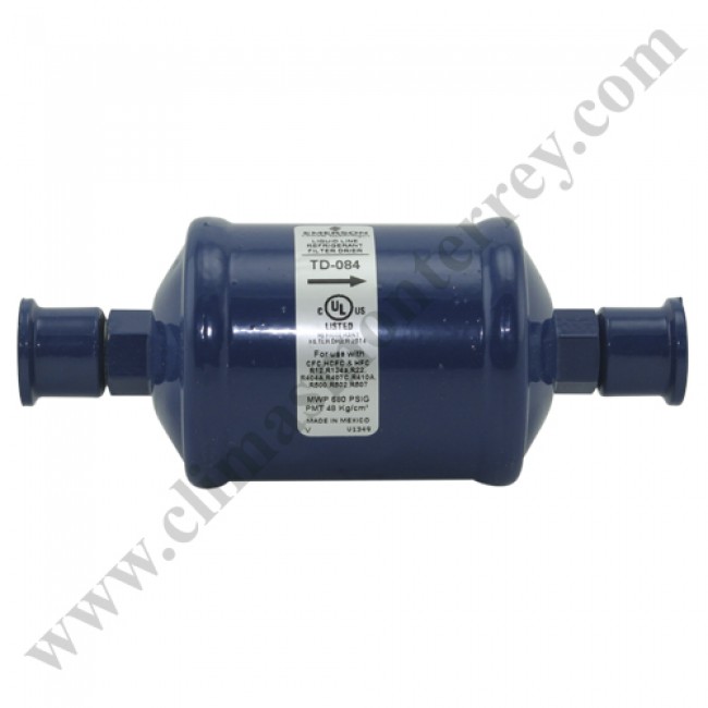 Filtros Deshidratadores Línea de Líquido Sellados TD Alta Capacidad de Retencion de Humedad, Acidez y Suciedad Conexión 1/2 Flare -905- TD-084