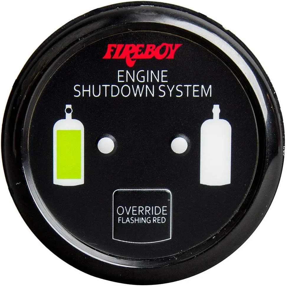 Fireboy-Xintex Deluxe Helm Display w/Gauge Body, LED & Color Graphics f/Engine Shutdown System - Black Bezel Display