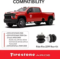 Firestone Airide 2299 Ride-Rite Air Suspension Kit Rear 5,000 lb Capacity