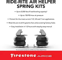 Firestone Airide 2299 Ride-Rite Air Suspension Kit Rear 5,000 lb Capacity