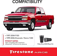 Firestone Airide 2558 Ride-Rite Rear Air Springs Kit - Fits 2005-2020 Frontier