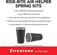 Firestone Airide 2558 Ride-Rite Rear Air Springs Kit - Fits 2005-2020 Frontier