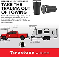 Firestone Airide 2558 Ride-Rite Rear Air Springs Kit - Fits 2005-2020 Frontier