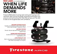 Firestone Airide 2700 Red Label Rear Air Springs Kit fits 2001-2010 Silverado Sierra 2500HD 3500HD