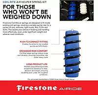 Firestone Airide 4170 Coil-Rite Rear Air Spring Kit — 5–35 PSI, 1,000 lb Capacity